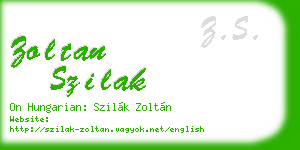 zoltan szilak business card