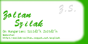 zoltan szilak business card